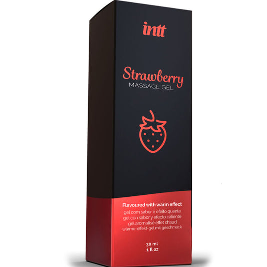 MASSAGGIO INTT E SESSO ORALE - GEL DA MASSAGGIO AL GUSTO DI FRAGOLA CON EFFETTO RISCALDANTE