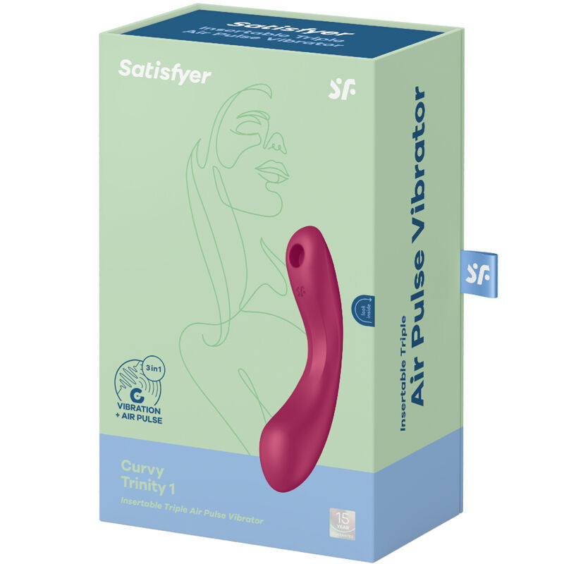 SATISFYER - CURVE TRINITY 1 AIR PULSE VIBRATION GRIGIO
