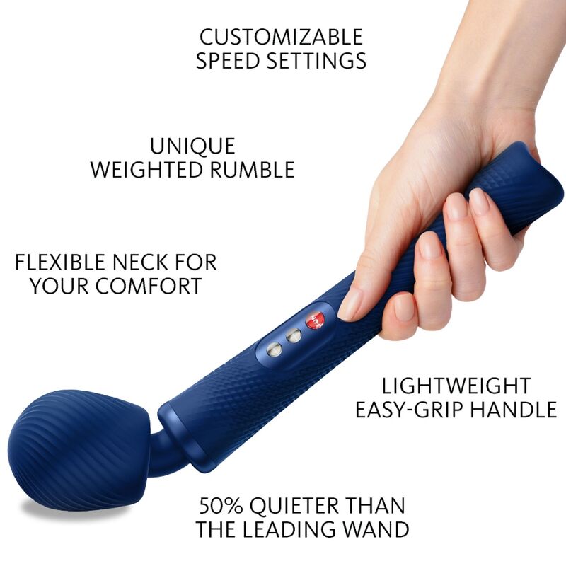 FUN FACTORY - VIM WAND RUMBLE VIBRATORE RICARICABILE IN SILICONE ARANCIONE