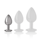 INTENSO - PLUG ANALE IN ALLUMINIO CON CUORE BIANCO TAGLIA S