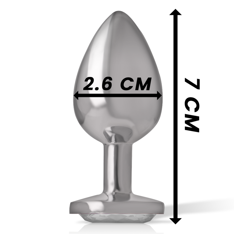 INTENSO - PLUG ANALE IN ALLUMINIO CON CUORE BIANCO TAGLIA S