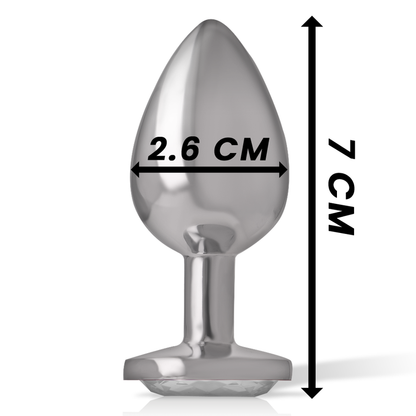 INTENSO - PLUG ANALE IN ALLUMINIO CON CUORE BIANCO TAGLIA S