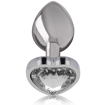 INTENSO - PLUG ANALE IN ALLUMINIO CON CUORE BIANCO TAGLIA S