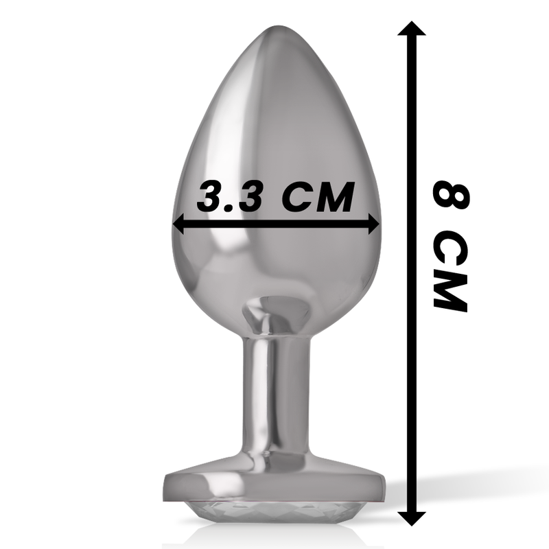 INTENSO - PLUG ANALE IN ALLUMINIO CON CUORE BIANCO TAGLIA M