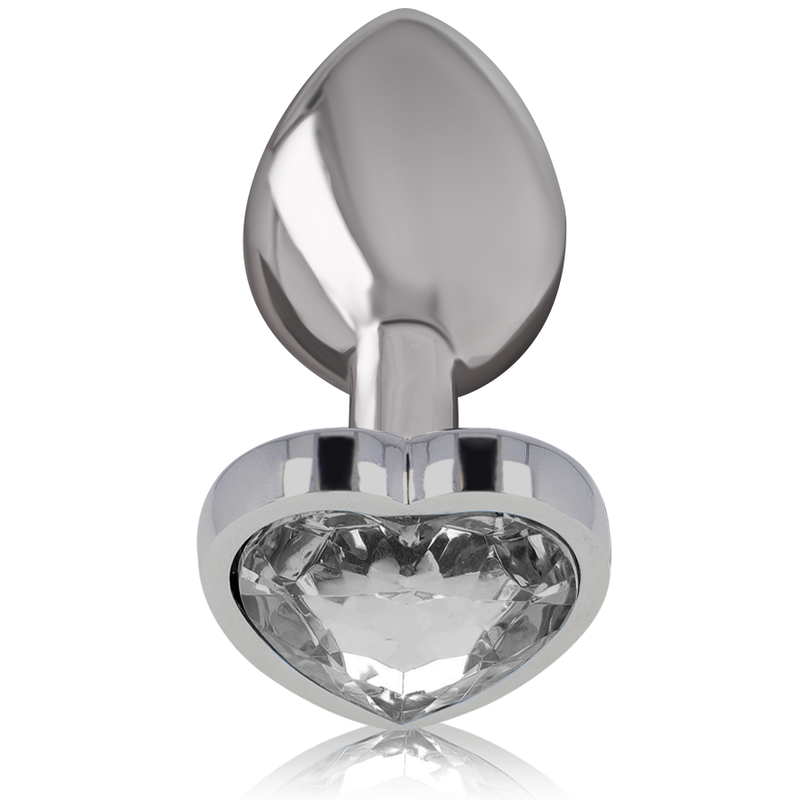 INTENSO - PLUG ANALE IN ALLUMINIO CON CUORE BIANCO TAGLIA L