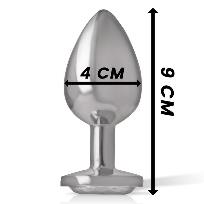 INTENSO - PLUG ANALE IN ALLUMINIO CON CUORE BIANCO TAGLIA L