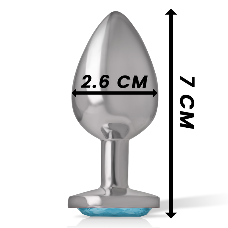 INTENSO - DIlatatore anale in alluminio con cuore blu, taglia S
