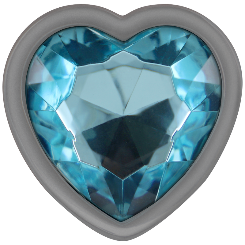 INTENSO - DIlatatore anale in alluminio con cuore blu, taglia S