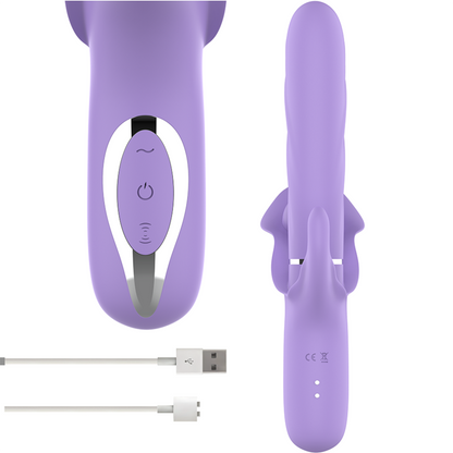 INTENSE - BILLIE VIBRATORE MULTIFUNZIONALE RICARICABILE A VENTOSA CON PULSANTE VIOLA