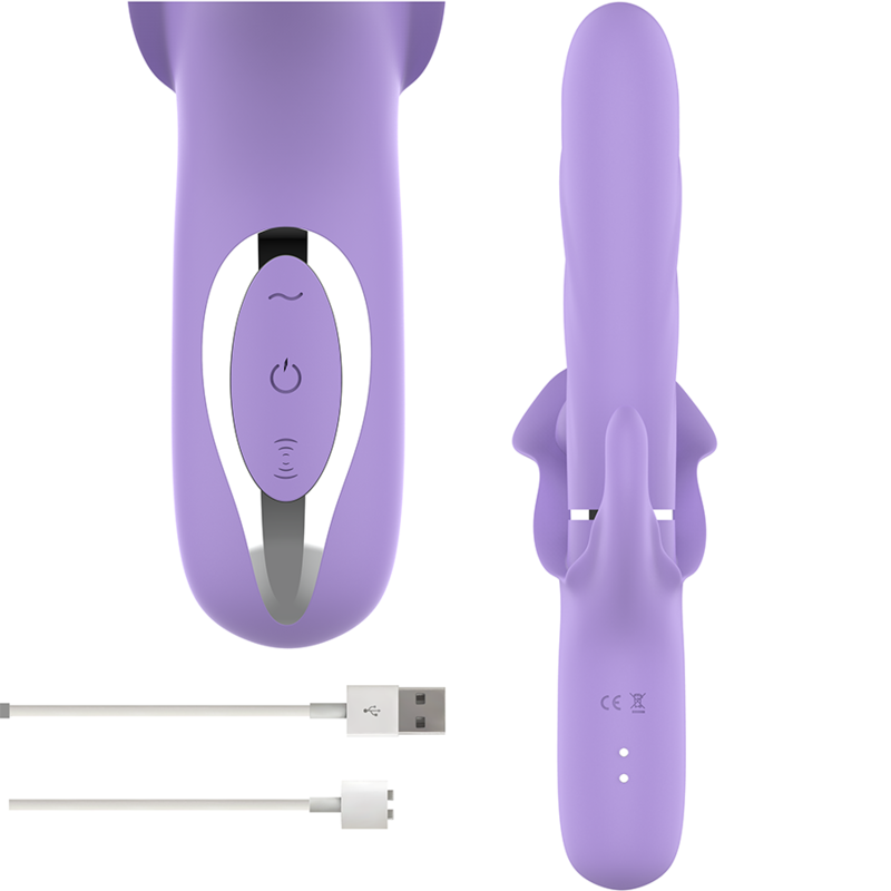 INTENSE - BILLIE VIBRATORE MULTIFUNZIONALE RICARICABILE A VENTOSA CON PULSANTE VIOLA