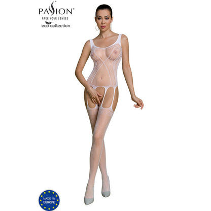 PASSION - ECO COLLECTION BODYSTOCKING ECO BS007 BIANCO