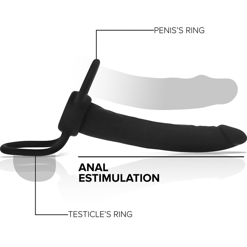 MITOLOGIA - COBI ONYX ACCOMODATOR IMBRACATURA A DOPPIA PENETRAZIONE IN SILICONE