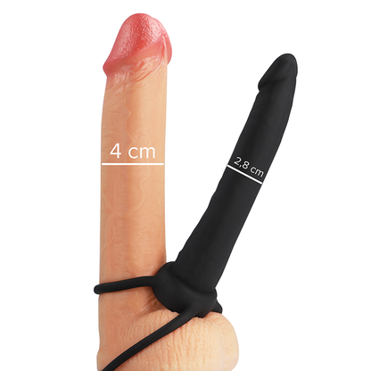 MITOLOGIA - COBI ONYX ACCOMODATOR IMBRACATURA A DOPPIA PENETRAZIONE IN SILICONE