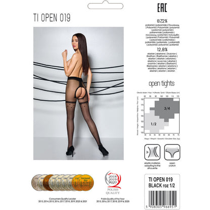 PASSION - TIOPEN 019 MEDIAS NEGRO/ROJO 3/4 20 DEN