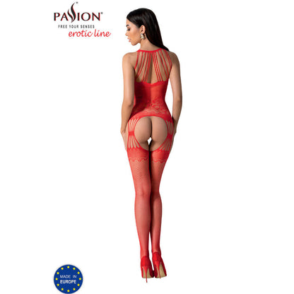 PASSION - BS095 BODYSTOCKING BLANCO TALLA UNICA