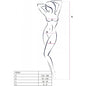 PASSION - BS095 BODYSTOCKING BLANCO TALLA UNICA