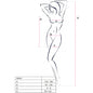 PASSION - BS097 BODYSTOCKING BLANCO TALLA UNICA