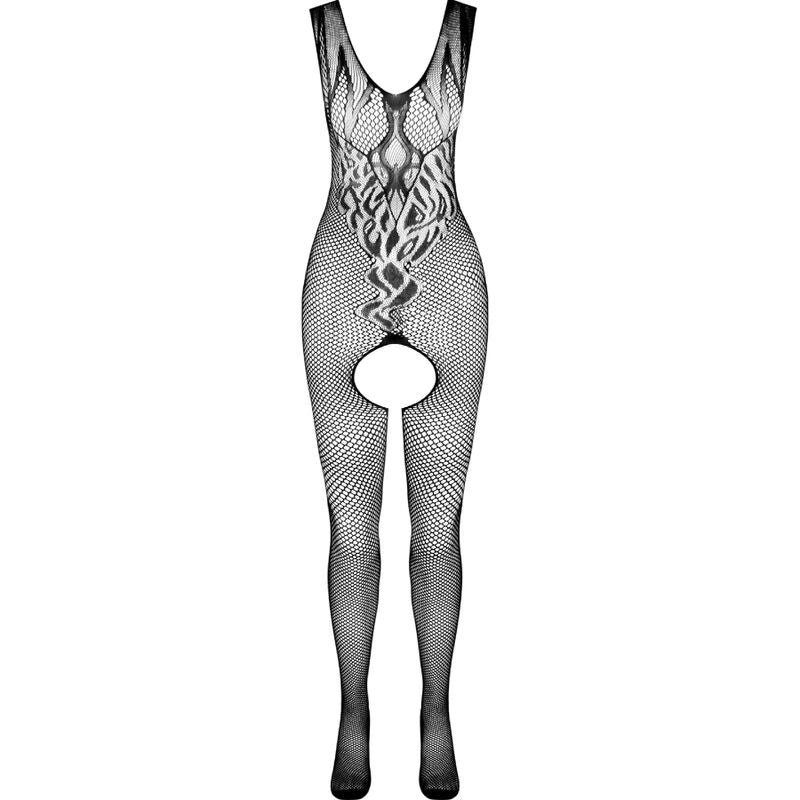 PASSION - BS098 BODYSTOCKING BLANCO TALLA UNICA