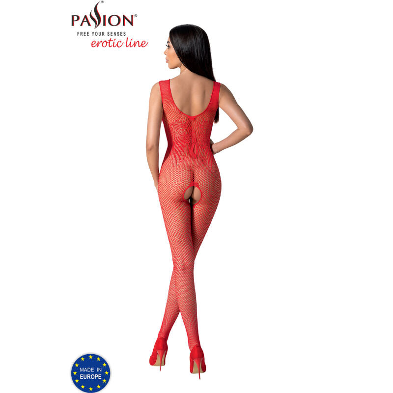 PASSION - BS098 BODYSTOCKING BLANCO TALLA UNICA