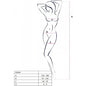PASSION - BS098 BODYSTOCKING BLANCO TALLA UNICA
