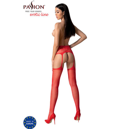 PASSION - S028 MEDIAS CON LIGUERO BLANCO TALLA ÚNICA