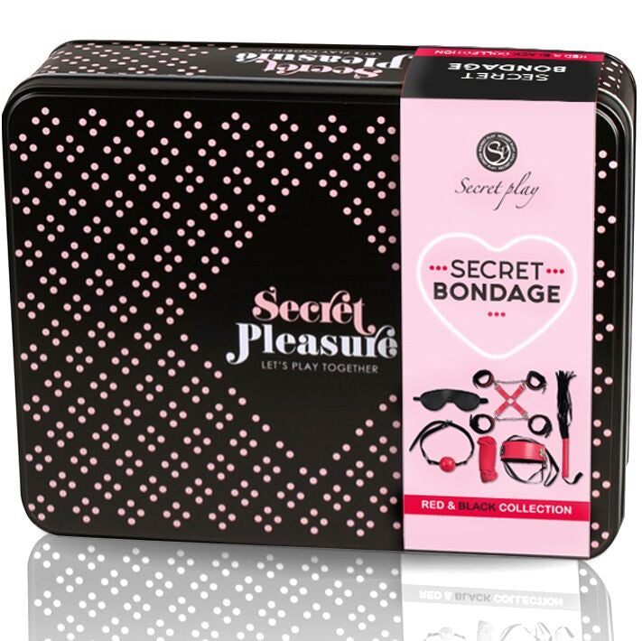 SECRETPLAY - SET BDSM 6 PEZZI COLLEZIONE ROSSA