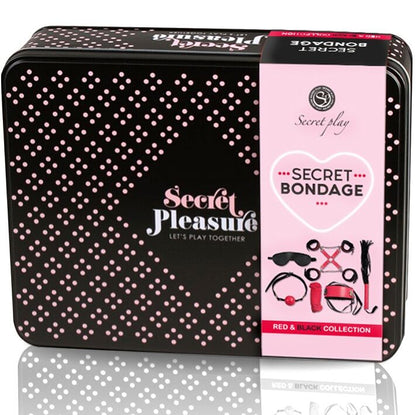 SECRETPLAY - SET BDSM 6 PEZZI COLLEZIONE ROSSA