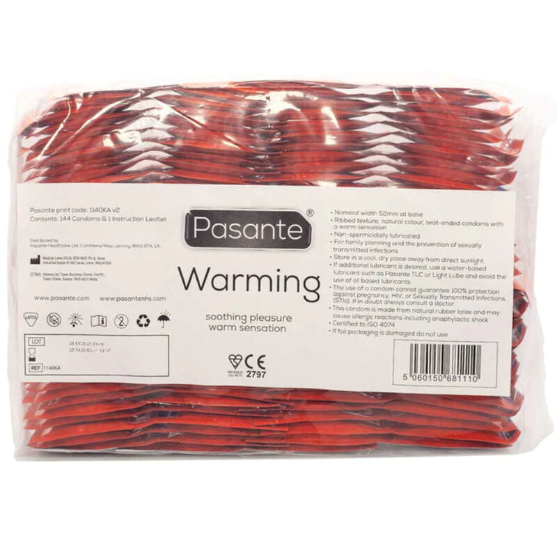 PASANTE - SACCHETTO DI PRESERVATIVI EFFETTO CALORE 144 UNITÀ