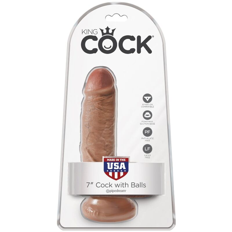 KING COCK - PENE REALISTICO CON TESTICOLI 13,2 CM CANDY