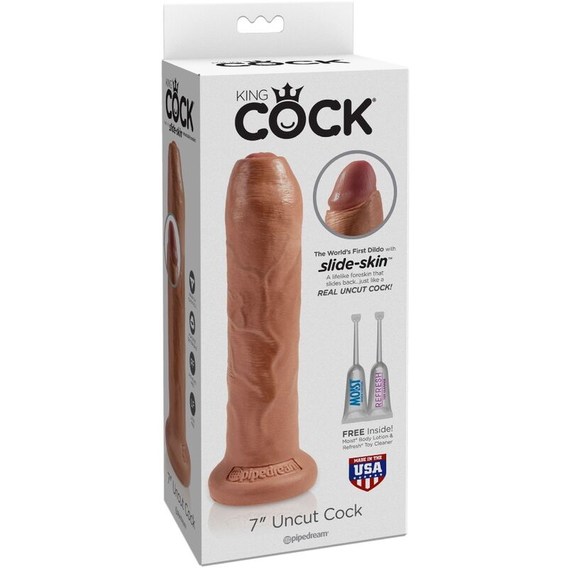 KING COCK - PENE REALISTICO CON PREPUCE 17,8 CM CANDY