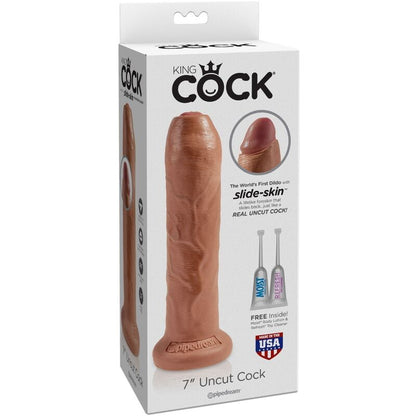 KING COCK - PENE REALISTICO CON PREPUCE 17,8 CM CANDY