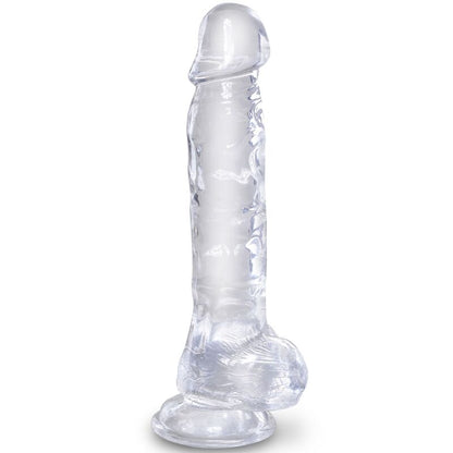KING COCK - PENE REALISTICO TRASPARENTE CON TESTICOLI 16,5 CM