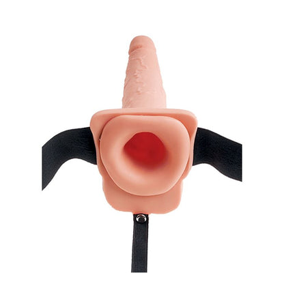 SERIE FETISH FANTASY - IMBRACATURA REGOLABILE PENE REALISTICO CON TESTICOLI CHE SCHIZZANO 19 CM