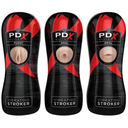 PDX ELITE - SET MASTURBATORE STROKER 12 UNITÀ: 6 VAGINE, 3 ANO, 3 BOCCA
