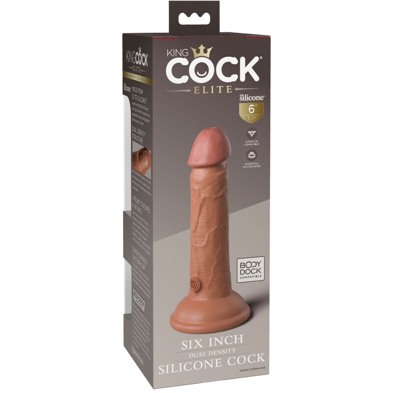 KING COCK - DILDO IN SILICONE REALISTICO ELITE 15,2 CM CANDY