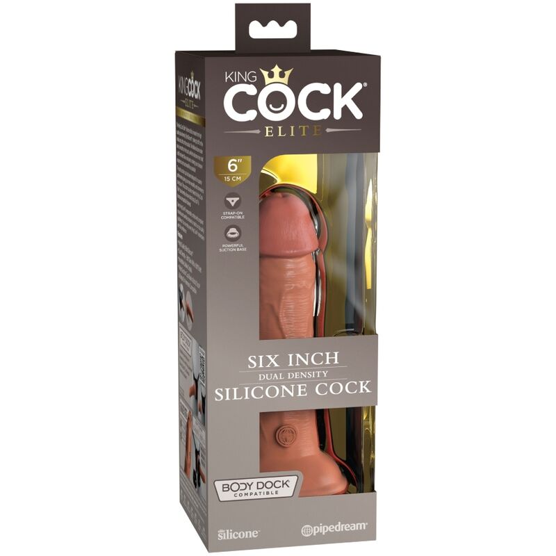 KING COCK - DILDO IN SILICONE REALISTICO ELITE 15,2 CM CANDY