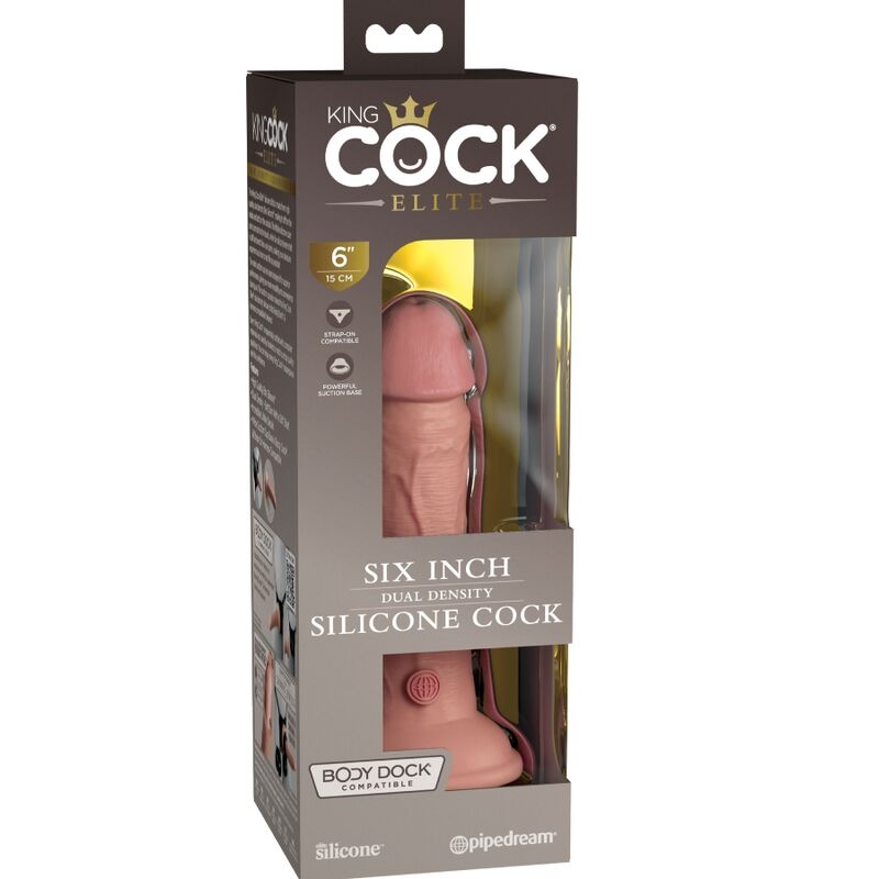 KING COCK - DILDO REALISTICO IN SILICONE ELITE 15,2 CM