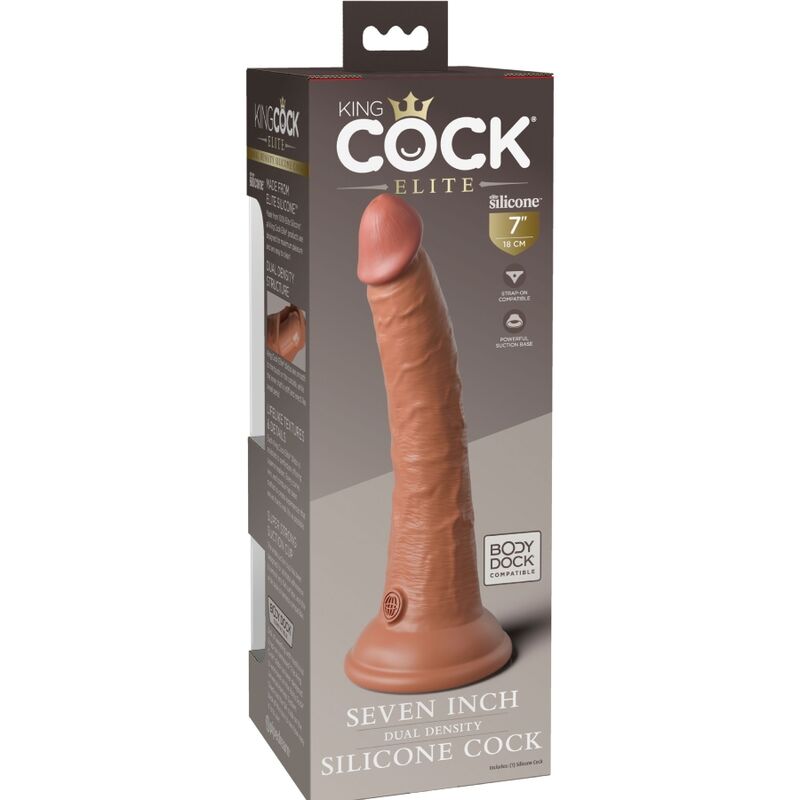KING COCK - DILDO REALISTICO IN SILICONE ELITE 17,8 CM CANDY