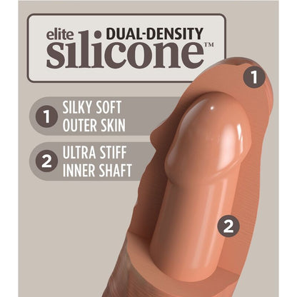KING COCK - DILDO REALISTICO IN SILICONE ELITE 17,8 CM CANDY