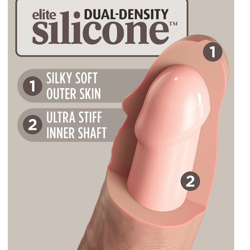 KING COCK - DILDO REALISTICO IN SILICONE ELITE 17,8 CM