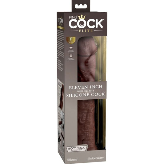 KING COCK - DILDO REALISTICO IN SILICONE ELITE 28 CM MARRONE