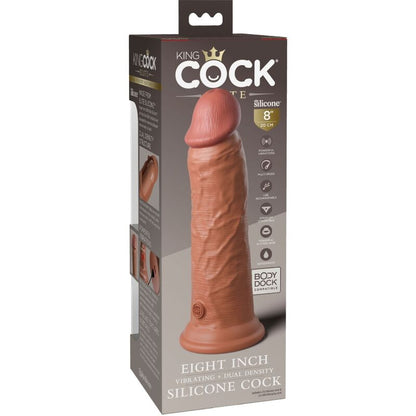 KING COCK - VIBRATORE DILDO REALISTICO ELITE E SILICONE 20,3 CM CANDY