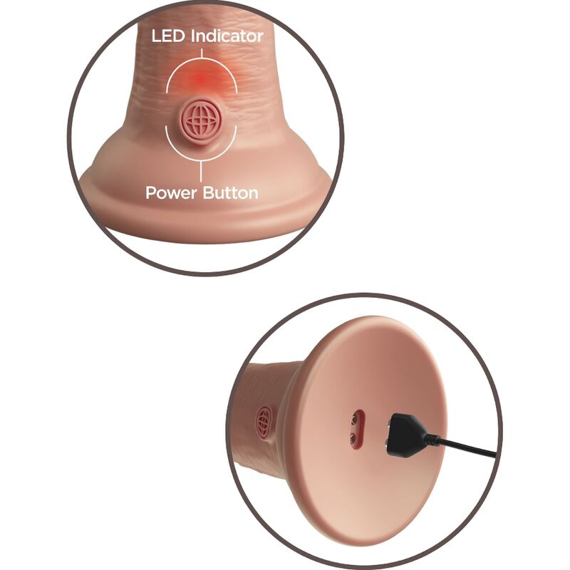 KING COCK - VIBRATORE REALISTICO ELITE E DILDO IN SILICONE 20,3 CM