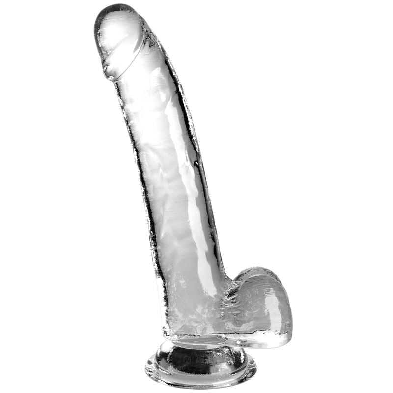 KING COCK - DILDO TRASPARENTE CON TESTICOLI 20,3 CM