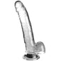 KING COCK - DILDO TRASPARENTE CON TESTICOLI 20,3 CM