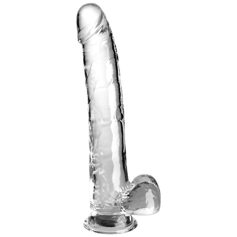 KING COCK - DILDO TRASPARENTE CON TESTICOLI 24,8 CM