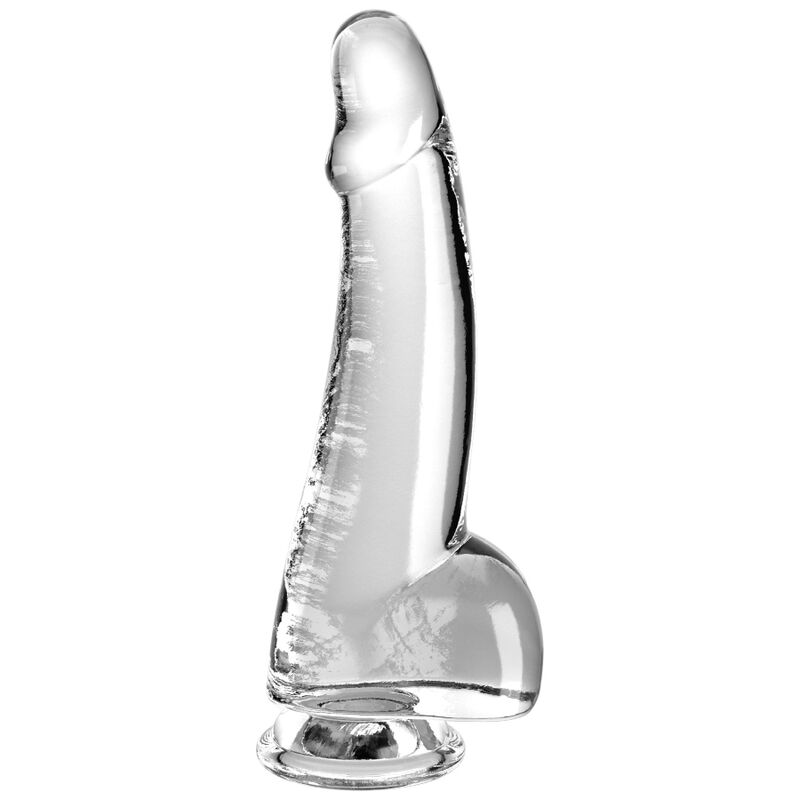 KING COCK - DILDO TRASPARENTE CON TESTICOLI 15,2 CM TRASPARENTE