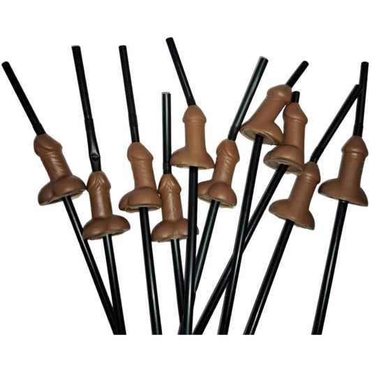 SPICY DEVIL - SACCHETTO DA 10 CANNUCCE A FORMA DI PENE NERO