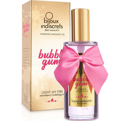 BIJOUX - INDISCRETS LIGHT MY FIRE OLIO DA MASSAGGIO EFFETTO CALORE GUSTO GOMMA DA SCHIUMA