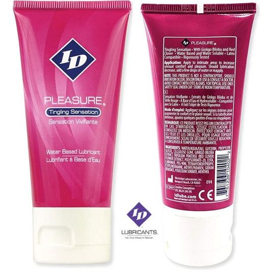 ID PLEASURE - LUBRIFICANTE A BASE D'ACQUA SENSO PIZZICANTE TUBO DA VIAGGIO 60 ML